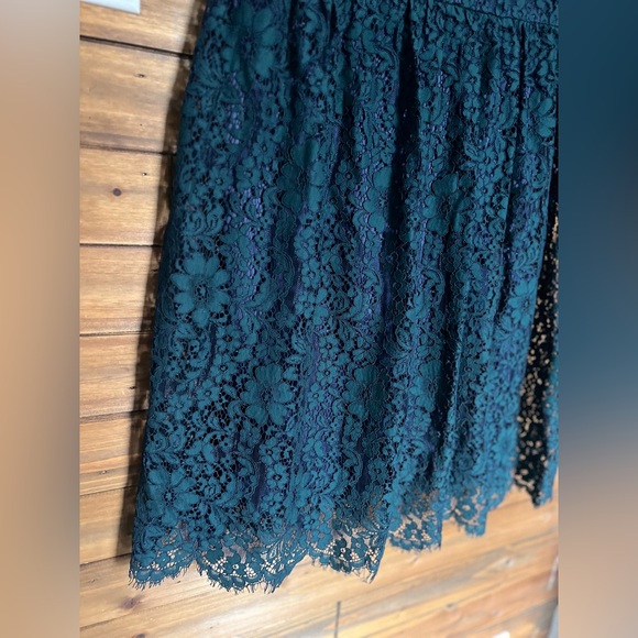 ELIZA J Women's Green V Neck Lace Fit & Flare midi Dress Size 16 EUC - Picture 5 of 11